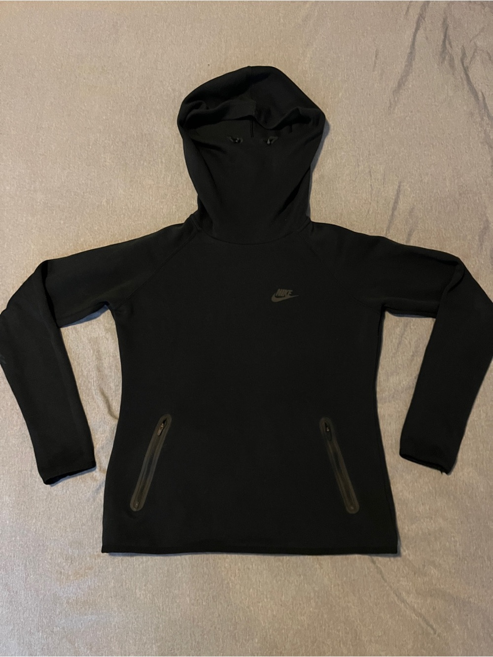 Nike Sportswear Tech Fleece Funnel Neck Pullover Hoodie Black Size M